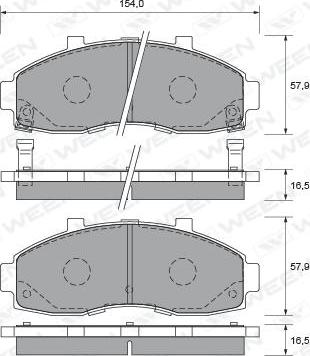 Ween 151-2240 - Brake Pad Set, disc brake autospares.lv