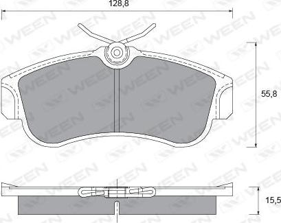 Ween 151-2248 - Brake Pad Set, disc brake autospares.lv