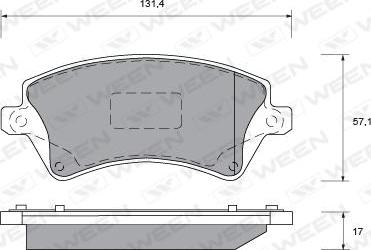 Ween 151-2259 - Brake Pad Set, disc brake autospares.lv