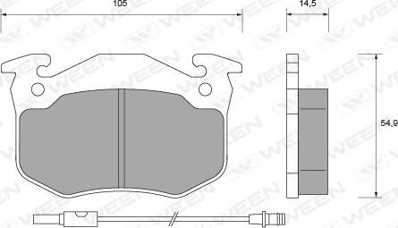 Ween 151-2255 - Brake Pad Set, disc brake autospares.lv