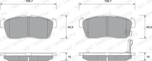 Ween 151-2253 - Brake Pad Set, disc brake autospares.lv