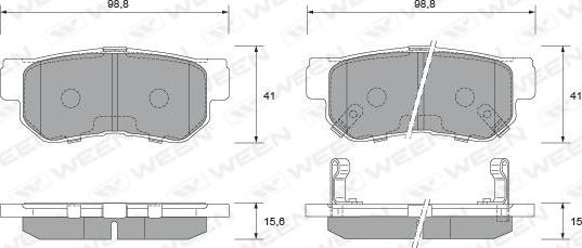 Ween 151-2269 - Brake Pad Set, disc brake autospares.lv