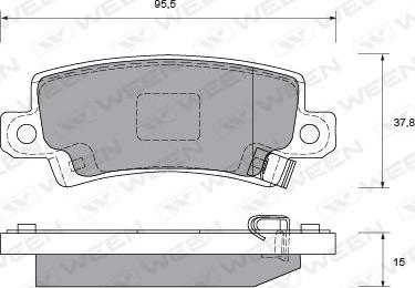 Ween 151-2260 - Brake Pad Set, disc brake autospares.lv