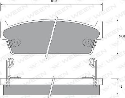 Ween 151-2261 - Brake Pad Set, disc brake autospares.lv