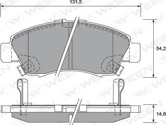 Ween 151-2204 - Brake Pad Set, disc brake autospares.lv