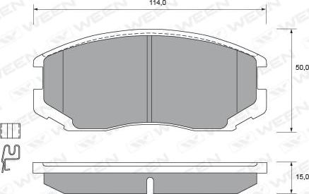 Ween 151-2205 - Brake Pad Set, disc brake autospares.lv