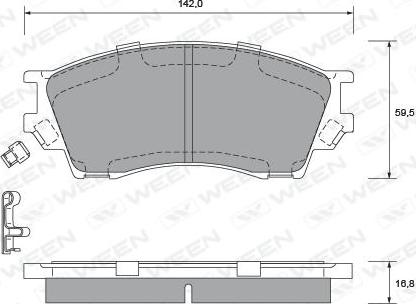 Ween 151-2216 - Brake Pad Set, disc brake autospares.lv