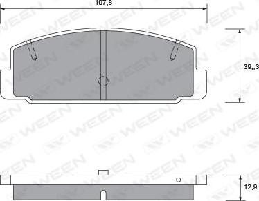 Ween 151-2281 - Brake Pad Set, disc brake autospares.lv