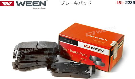 Ween 151-2239 - Brake Pad Set, disc brake autospares.lv