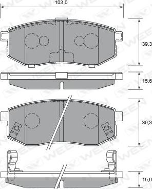 Ferodo FSL1970 - Brake Pad Set, disc brake autospares.lv