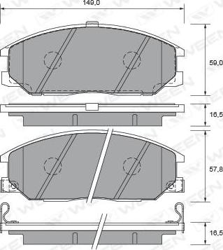 Ween 151-2233 - Brake Pad Set, disc brake autospares.lv