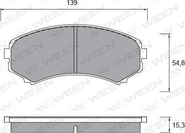 Ween 151-2221 - Brake Pad Set, disc brake autospares.lv