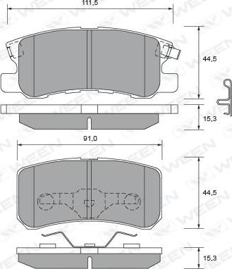 Ween 151-2222 - Brake Pad Set, disc brake autospares.lv