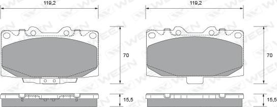 Ween 151-2276 - Brake Pad Set, disc brake autospares.lv