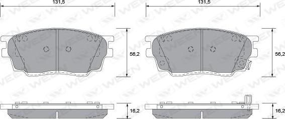 Ween 151-2278 - Brake Pad Set, disc brake autospares.lv