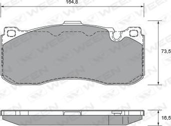 Ween 151-2708 - Brake Pad Set, disc brake autospares.lv