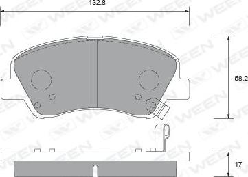 Ween 151-2735 - Brake Pad Set, disc brake autospares.lv