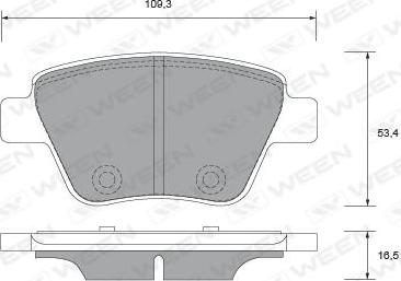 Ween 151-2733 - Brake Pad Set, disc brake autospares.lv