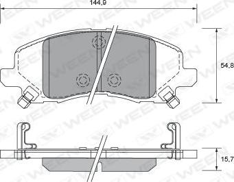 Ween 151-2723 - Brake Pad Set, disc brake autospares.lv