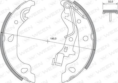 Ween 152-2442 - Brake Shoe Set autospares.lv