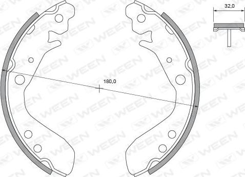 Ween 152-2459 - Brake Shoe Set autospares.lv