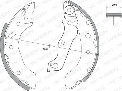 Ween 152-2404 - Brake Shoe Set autospares.lv