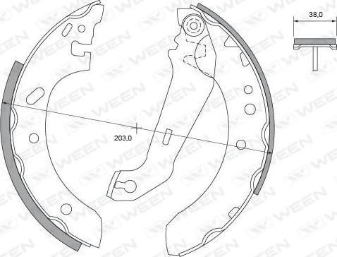 Ween 152-2403 - Brake Shoe Set autospares.lv