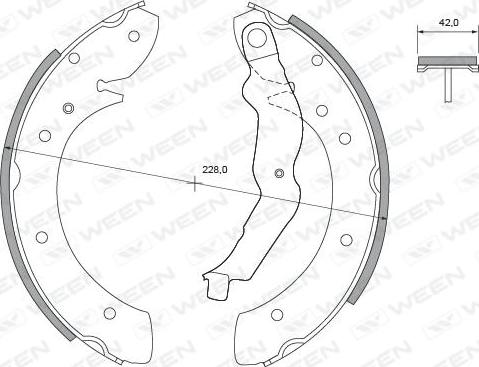 Ween 152-2407 - Brake Shoe Set autospares.lv