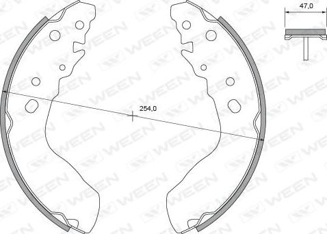 Ween 152-2418 - Brake Shoe Set autospares.lv