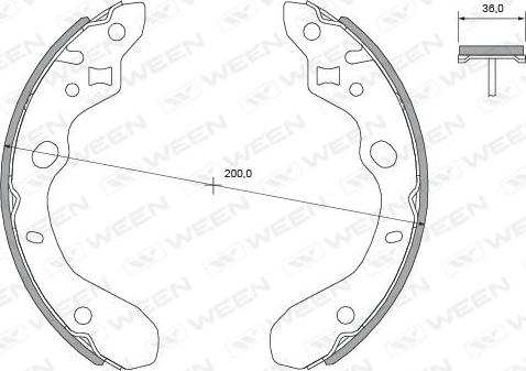 Ween 152-2430 - Brake Shoe Set autospares.lv