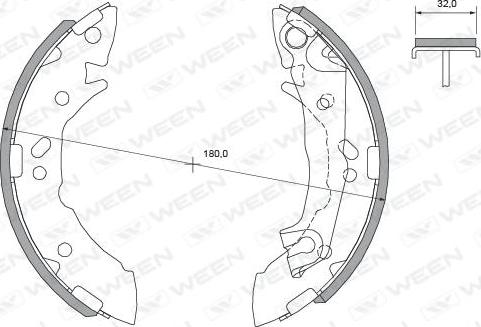 Ween 152-2429 - Brake Shoe Set autospares.lv