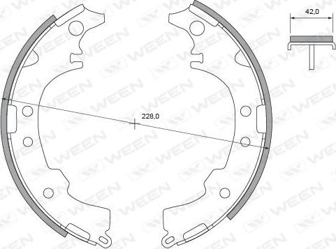 Ween 152-2425 - Brake Shoe Set autospares.lv