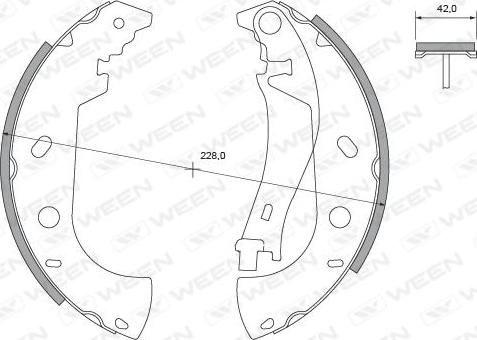 Ween 152-2426 - Brake Shoe Set autospares.lv