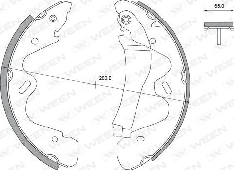 Ween 152-2473 - Brake Shoe Set autospares.lv