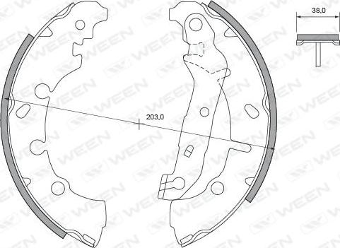 Ween 152-2041 - Brake Shoe Set autospares.lv