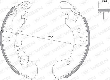 Ween 152-2048 - Brake Shoe Set autospares.lv