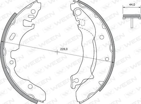 Ween 152-2043 - Brake Shoe Set autospares.lv