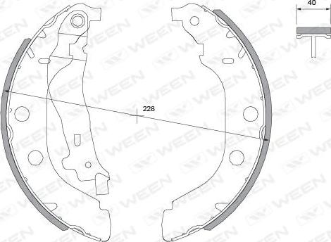 Ween 152-2047 - Brake Shoe Set autospares.lv