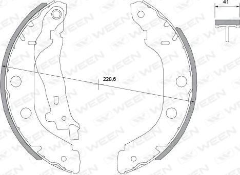 Ween 152-2050 - Brake Shoe Set autospares.lv