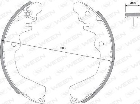 Ween 152-2058 - Brake Shoe Set autospares.lv