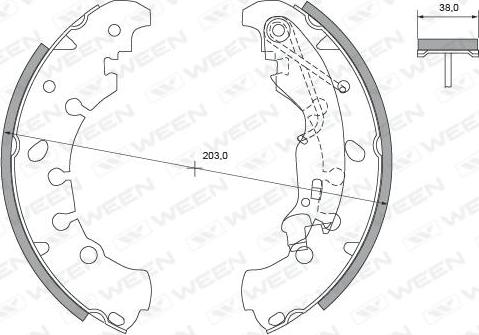 Ween 152-2019 - Brake Shoe Set autospares.lv