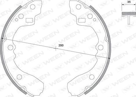 Ween 152-2015 - Brake Shoe Set autospares.lv