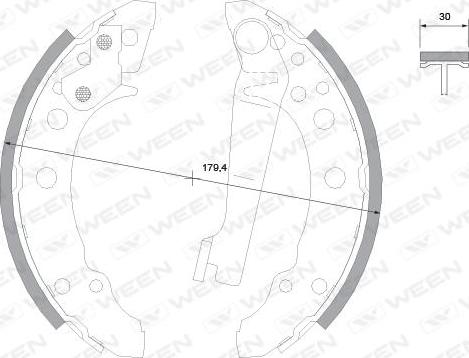 Ween 152-2017 - Brake Shoe Set autospares.lv