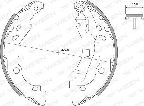 Ween 152-2039 - Brake Shoe Set autospares.lv