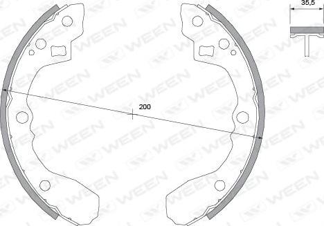 Ween 152-2034 - Brake Shoe Set autospares.lv