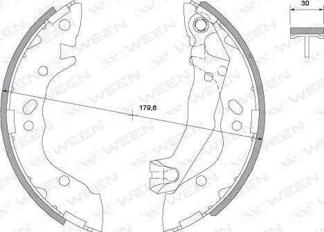 Ween 152-2031 - Brake Shoe Set autospares.lv