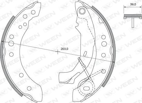 Ween 152-2038 - Brake Shoe Set autospares.lv