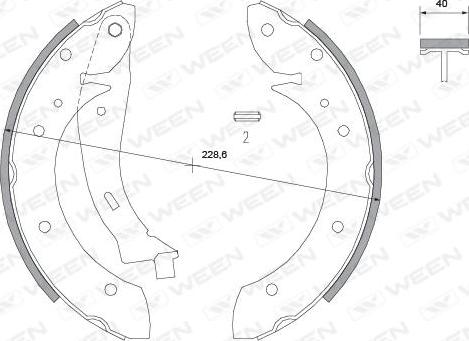 Ween 152-2037 - Brake Shoe Set autospares.lv