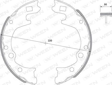 Ween 152-2029 - Brake Shoe Set autospares.lv