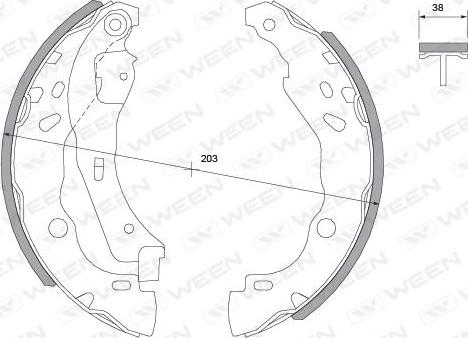 Ween 152-2021 - Brake Shoe Set autospares.lv